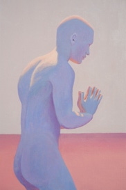 closeup ‘the possibility of an island’ - painting by seppe de roo - acrylic on canvas - 200 x 200 cm - 2021