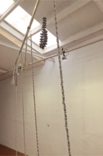 Maria E. André’s ‘Adornos’ installation closeup shown in the exhibition ‘Welcome to the Age of Chaos, Welcome to Entrotopia!’